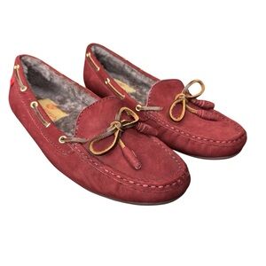 👞Marc Joseph NY Rockefeller Genuine Leather Fur Lined Moccasins 9 Made n Brazil👞